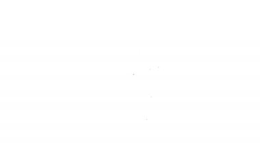 Siyah çizgi Radar simgesi beyaz arkaplanda izole edildi. Arama sistemi. Uydu sinyali. 4K Video hareketli grafik canlandırması