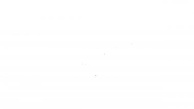 Siyah çizgi havacılık amblem simgesi beyaz arkaplanda izole edildi. Askeri ve sivil havacılık simgeleri. Uçan amblem, kartal kanadı ve kanatlı çerçeve. 4K Video hareketli grafik canlandırması