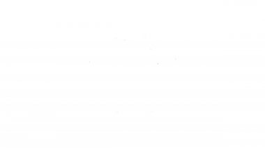 Yiyecek ve içecek ikonu için siyah çizgi Trolley beyaz arka planda izole edilmiş. 4K Video hareketli grafik canlandırması