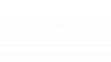 Seyahat simgesi için siyah bavul beyaz arkaplanda izole edildi. Seyahat bagaj tabelası. Seyahat bagaj ikonu. 4K Video hareketli grafik canlandırması