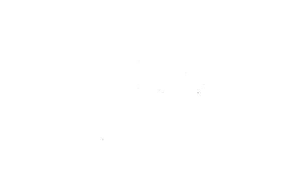 Μαύρη γραμμή Cone μετεωρολογία ανεμοδείκτη ανεμοστρόβιλος εικόνα απομονωμένη σε λευκό φόντο. Ο ανεμοθώρακας δείχνει την κατεύθυνση και τη δύναμη του ανέμου. 4K Γραφική κίνηση κίνησης βίντεο — Αρχείο Βίντεο