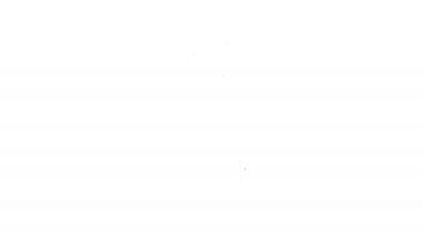 Seyahat simgesi için siyah bavul beyaz arkaplanda izole edildi. Seyahat bagaj tabelası. Seyahat bagaj ikonu. 4K Video hareketli grafik canlandırması