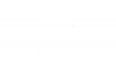 Bitiş çizgisi simgesindeki siyah şerit beyaz arkaplanda izole edildi. Bitiş çizgisinin sembolü. Spor sembolü ya da iş konsepti. 4K Video hareketli grafik canlandırması