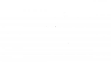 Siyah çizgi ödüllü kupa simgesi beyaz arkaplanda izole edilmiş. Galibiyet ödülü sembolü. Şampiyonluk ya da yarışma kupası. Spor başarısı işareti. 4K Video hareketli grafik canlandırması