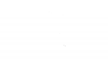 Siyah çizgi ilk yardım çantası simgesi beyaz arkaplanda izole edildi. Haçlı sağlık kutusu. Acil durumlar için tıbbi ekipman. Sağlık sigortası konsepti. 4K Video hareketli grafik canlandırması