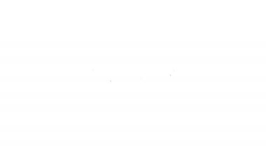 Siyah çizgi Gözlük simgesi beyaz arkaplanda izole edildi. 4K Video hareketli grafik canlandırması