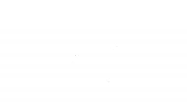 Beyaz arka planda siyah çizgi tansiyon ikonu izole edildi. 4K Video hareketli grafik canlandırması