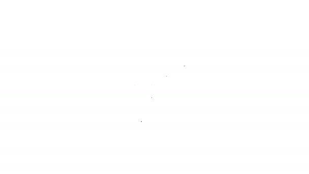 Ligne noire icône grand-mère isolé sur fond blanc. Animation graphique de mouvement vidéo 4K — Video