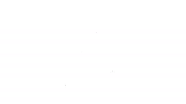 Pillole della linea nera in blister icona del pacchetto isolato su sfondo bianco. Pacchetto farmacologico medico per compressa, vitamina, antibiotico, aspirina. Animazione grafica 4K Video motion — Video Stock