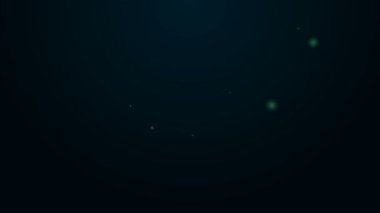 Parlayan neon hattı saç kurutma ikonu siyah arkaplanda izole edildi. Saç kurutma makinesi tabelası. Saç kurutma sembolü. Sıcak hava üflüyor. 4K Video hareketli grafik canlandırması