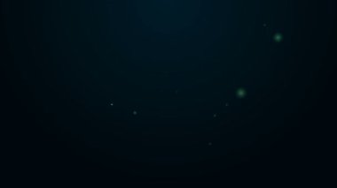 Parlayan neon hattı Akıllı TV simgesi siyah arkaplanda izole edildi. Televizyon tabelası. 4K Video hareketli grafik canlandırması