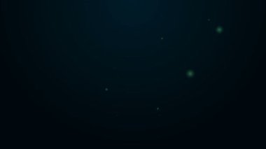 Parlayan neon hattı yıkama ikonu siyah arkaplanda izole edildi. Çamaşır makinesi simgesi. Çamaşır makinesi, çamaşır makinesi. Ev aletleri sembolü. 4K Video hareketli grafik canlandırması