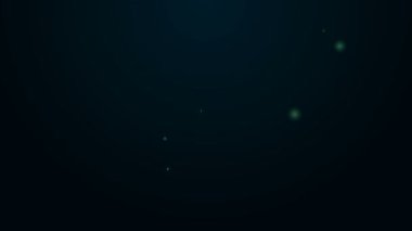 Parlayan neon hattı Adalet Yasası siyah arka planda izole edilmiş bir simgedir. 4K Video hareketli grafik canlandırması