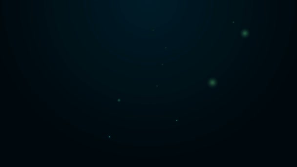 Linha de néon brilhante ícone assistente de laboratório isolado no fundo preto. Animação gráfica em movimento de vídeo 4K — Vídeo de Stock