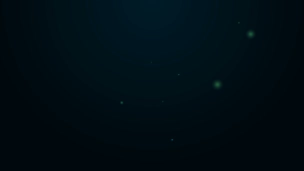 Linha de néon brilhante Ícone de juiz isolado no fundo preto. Animação gráfica em movimento de vídeo 4K — Vídeo de Stock