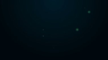 Parlayan neon hattı Bebek Emzik simgesi siyah arkaplanda izole edildi. Çocuk oyuncağı. 4K Video hareketli grafik canlandırması