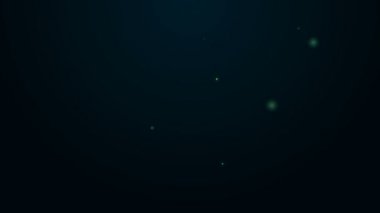 Siyah arka planda elektronik geçiş kartı olan parlak neon hat akıllı telefon ikonu. Web ve uygulama için yolcu uçağı bileti. 4K Video hareketli grafik canlandırması