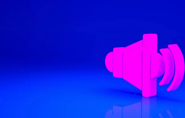Różowy Głośnik Symbol Dźwięku Głosu Audio Ikona Muzyki Medialnej Odizolowana — Zdjęcie stockowe