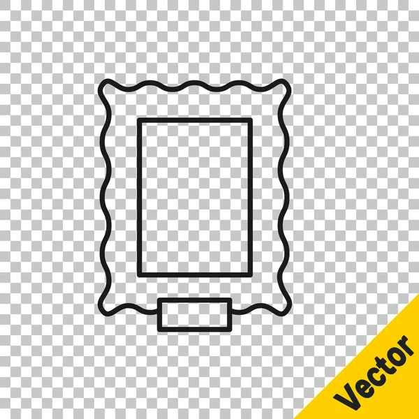 Schwarze Linie Bild Symbol Isoliert Auf Transparentem Hintergrund Vektor — Stockvektor