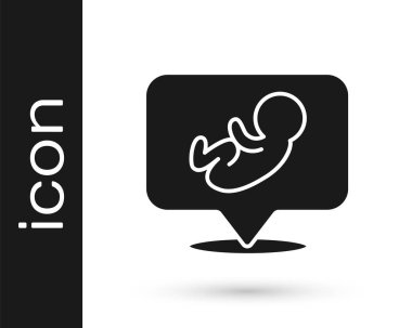 Siyah Bebek simgesi beyaz arkaplanda izole edilmiş. Vektör.