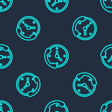 Yeşil Hat Telefon 24 saat destek ikonu mavi arka planda izole edilmiş pürüzsüz desen. Tüm gün müşteri destek merkezi. Tam zamanlı çağrı servisi. Vektör İllüstrasyonu.