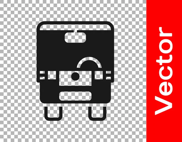 Schwarzes Bus Symbol Isoliert Auf Transparentem Hintergrund Verkehrskonzept Busfahrt Verkehrsschild — Stockvektor
