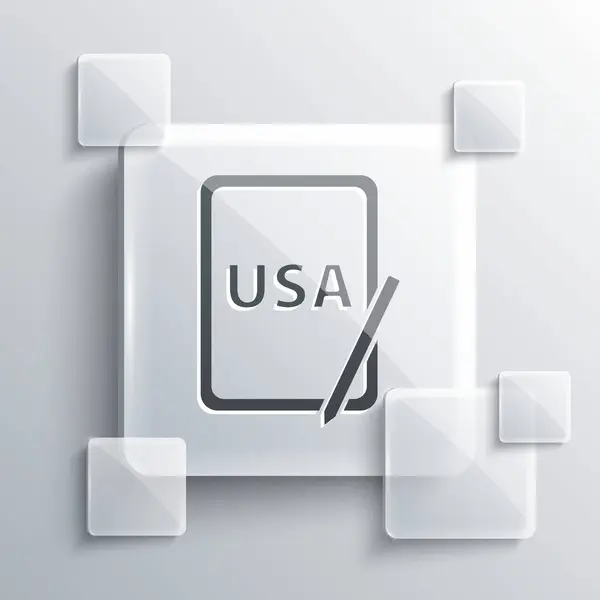 Grey Usa Etats Unis Amérique Sur Tablette Graphique Icône Isolée — Image vectorielle