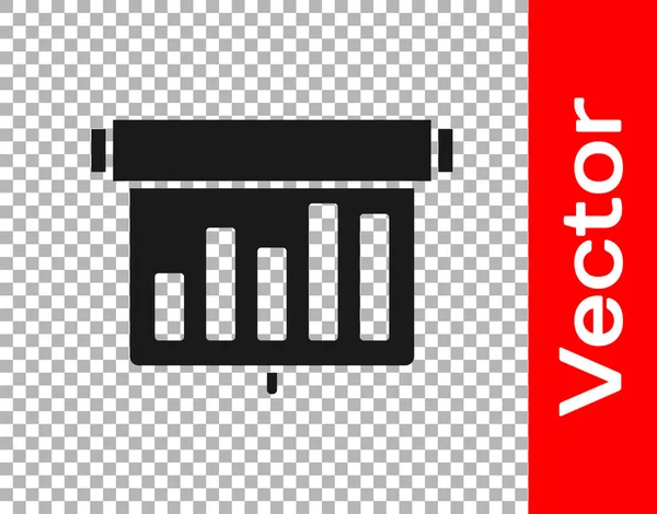 Tablero Negro Con Icono Gráfico Gráfico Aislado Sobre Fondo Transparente — Vector de stock