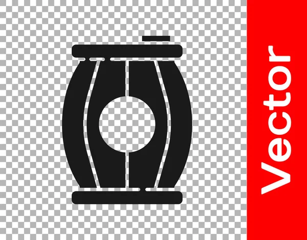 Черная Пушка Пудра Значок Бочки Изолированы Прозрачном Фоне Tnt Динамит — стоковый вектор