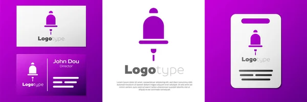 Logotype Κουδουνίστρα Συναγερμού Εικονίδιο Κουδούνι Απομονώνονται Λευκό Φόντο Σύστημα Συναγερμού — Διανυσματικό Αρχείο