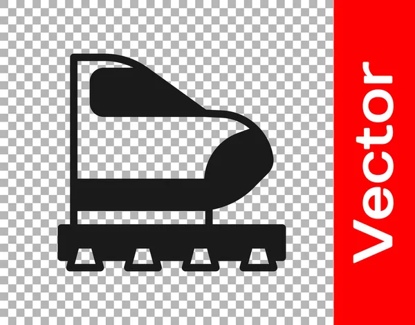 Icono Negro Del Tren Alta Velocidad Aislado Sobre Fondo Transparente — Vector de stock