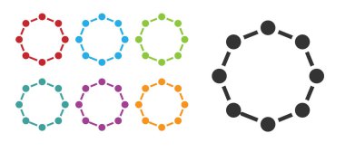 Siyah Kimyasal Formül simgesi beyaz arkaplanda izole edildi. Yenilikçi tıp, sağlık, araştırma ve bilim için soyut altıgen. Simgeleri renklendirin. Vektör.