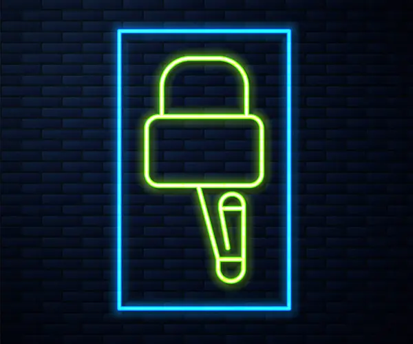 Gloeiende Neon Lijn Sloten Slot Picks Voor Lock Picking Pictogram — Stockvector