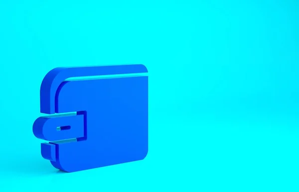 Blauw Wallet Pictogram Geïsoleerd Blauwe Achtergrond Een Portemonnee Icoon Cash — Stockfoto