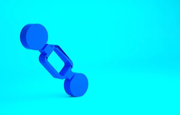 Μπλε Εικονίδιο Dumbbell Απομονώνεται Μπλε Φόντο Μυϊκή Ανύψωση Εικονίδιο Γυμναστήριο — Φωτογραφία Αρχείου