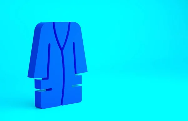 Icône Peignoir Bleu Isolé Sur Fond Bleu Concept Minimalisme Illustration — Photo