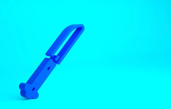 Blue Knife Symbol Isoliert Auf Blauem Hintergrund Bestecksymbol Vorhanden Minimalismus — Stockfoto