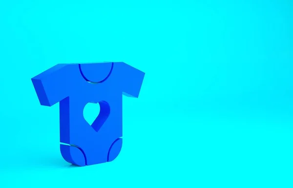Blue Baby Одежды Значок Изолирован Синем Фоне Детская Одежда Малыша — стоковое фото
