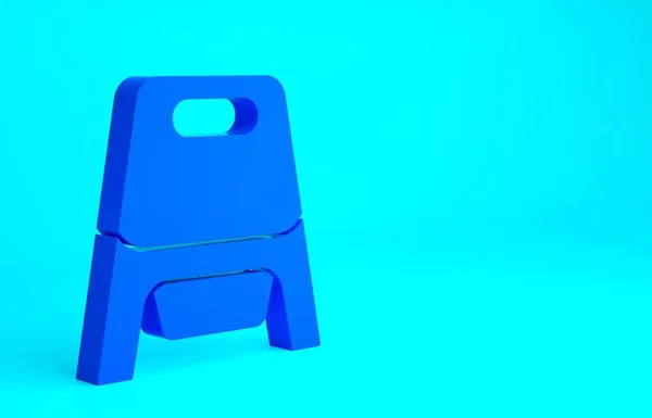 青い背景に隔離された青い赤ちゃんのポティアイコン 商工会議所 最小限の概念 3Dイラスト3Dレンダリング — ストック写真