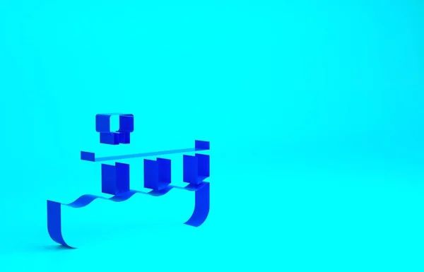 Блу Біч Пірс Док Ікона Ізольована Синьому Тлі Концепція Мінімалізму — стокове фото