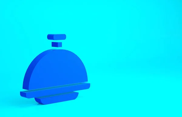 Blau Bedeckt Mit Einem Tablett Mit Essenssymbol Auf Blauem Hintergrund — Stockfoto