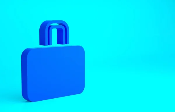 Blauer Koffer Für Reisesymbol Isoliert Auf Blauem Hintergrund Reisegepäckzeichen Reisegepäcksymbol — Stockfoto