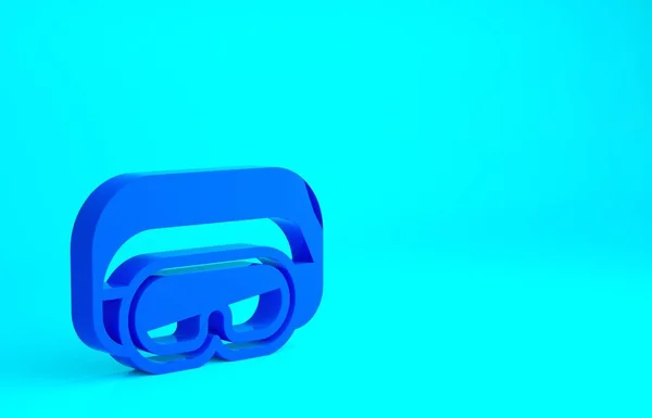 Gafas Esquí Azul Icono Aislado Sobre Fondo Azul Deporte Extremo — Foto de Stock