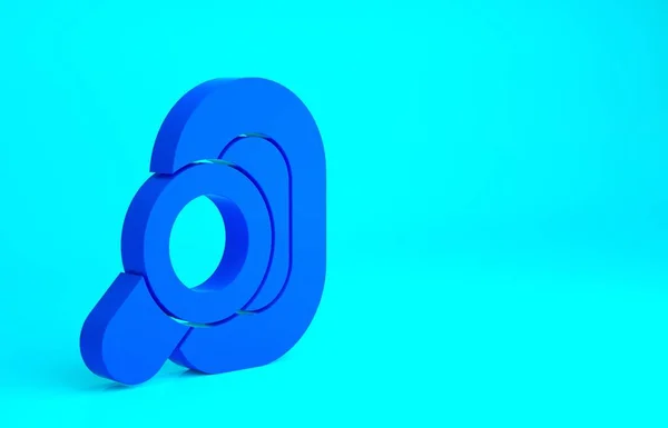 Ікона Синього Слуху Ізольована Синьому Фоні Слух Слух Концепція Мінімалізму — стокове фото