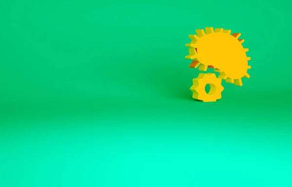 Ikona Pomarańczowego Wirusa Odizolowana Zielonym Tle Wirus Corona 2019 Ncov — Zdjęcie stockowe