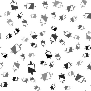 Siyah Ortaçağ bayrak simgesi beyaz arka planda izole edilmiş kusursuz desen. Bir kral ya da kraliçe tarafından yönetilen ülke, devlet ya da bölge. Vektör.