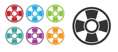 Siyah Kumarhane yonga simgesi beyaz arka planda izole edildi. Kumarhane kumarı. Simgeleri renklendirin. Vektör.