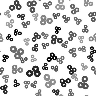 Siyah Hücre bölünme işlemi simgesi beyaz zeminde izole edilmiş. Vektör.