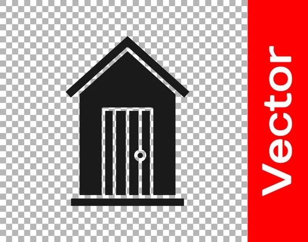 Schwarzes Bauernhaus Symbol Isoliert Auf Transparentem Hintergrund Vektorillustration — Stockvektor