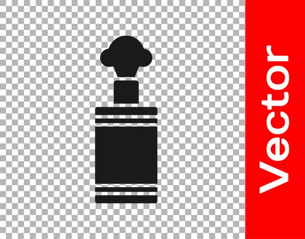 Значок Черная Граната Изолирован Прозрачном Фоне Взрыв Бомбы Вектор — стоковый вектор